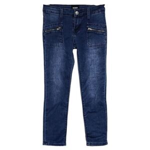 Hudson Amri Ankle Skinny Jean Girls 10 Dark Blue Distressed Denim Zipper Pockets